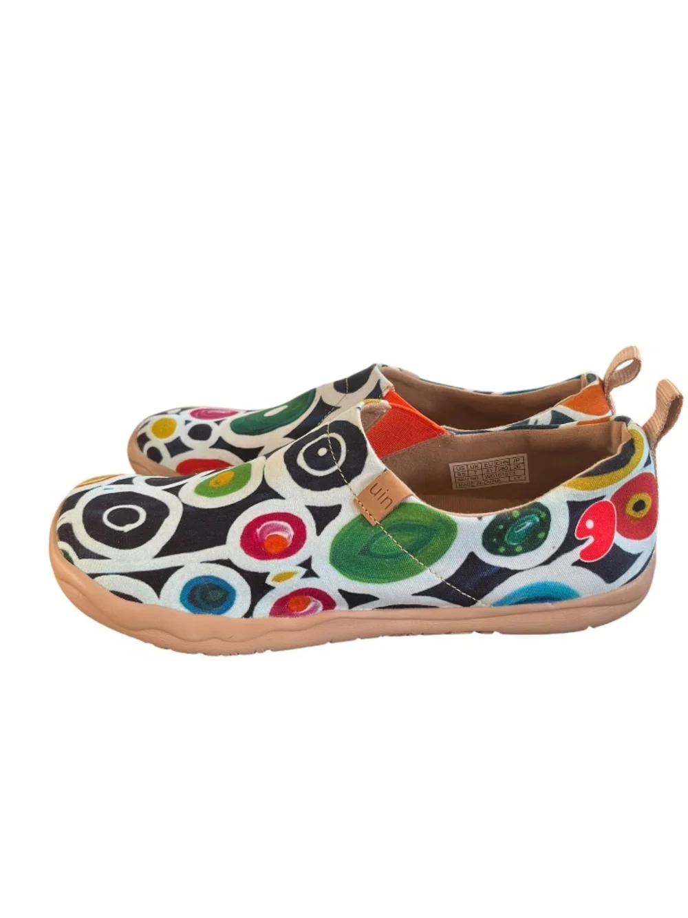 UIN Oopsie Daisy Toledo Colorful Ultra-Lightweight Slip On Sneakers Size 9.5